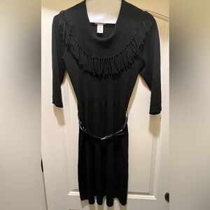 Bethany Black Fringe Dress